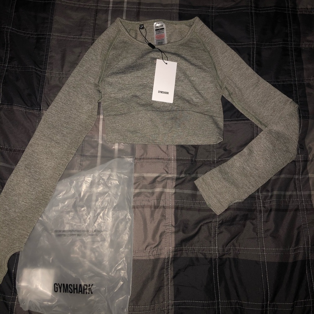 NWT gymshark seamless long sleeve crop top